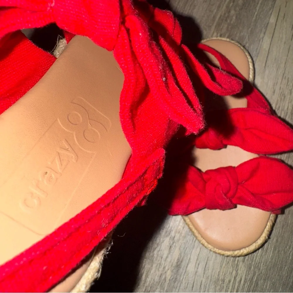Crazy 8 Red Bow Espadrille Sandals